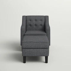 Tufted Comfy Lounge Chair With Ottoman