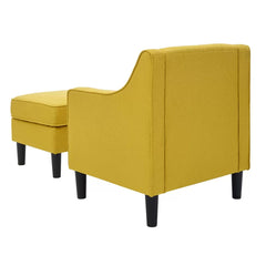 Tufted Comfy Lounge Chair With Ottoman