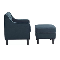 Tufted Comfy Lounge Chair With Ottoman