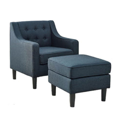 Tufted Comfy Lounge Chair With Ottoman