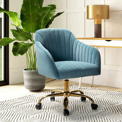 Refined Tufted Velvet Armchair With Golden Legs