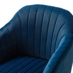 Refined Tufted Velvet Armchair With Golden Legs