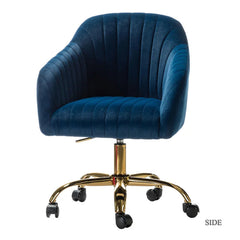 Refined Tufted Velvet Armchair With Golden Legs