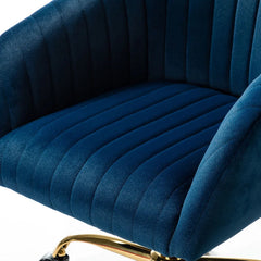 Refined Tufted Velvet Armchair With Golden Legs