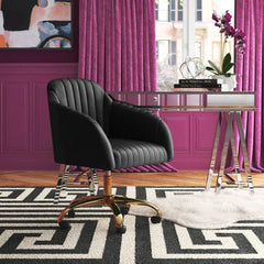 Refined Tufted Velvet Armchair With Golden Legs