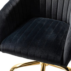 Refined Tufted Velvet Armchair With Golden Legs