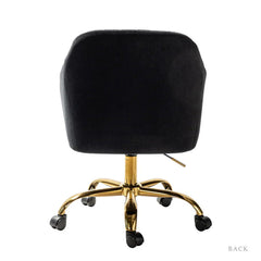 Refined Tufted Velvet Armchair With Golden Legs