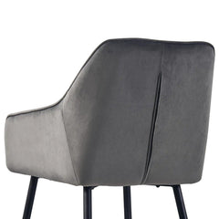 Diamond Cut Velvet Accent Chair With Black Legs