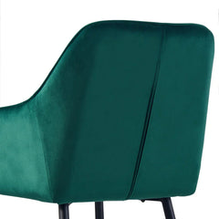 Diamond Cut Velvet Accent Chair With Black Legs