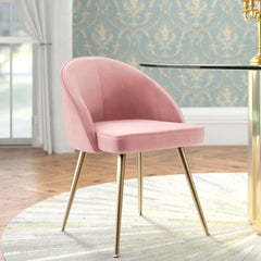 Golden Legged Luxury Velvet Accent Chair