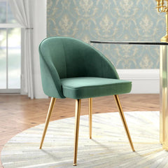 Golden Legged Luxury Velvet Accent Chair