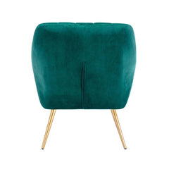 Dense Padded Bright Velvet Accent Chair