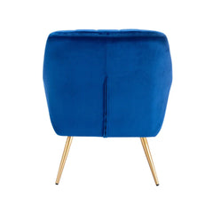 Dense Padded Bright Velvet Accent Chair