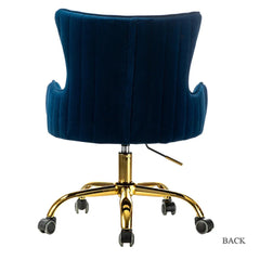 Luxury Velvet Armchair With Golden Base