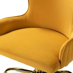 Luxury Velvet Armchair With Golden Base