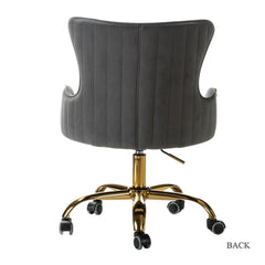 Luxury Velvet Armchair With Golden Base