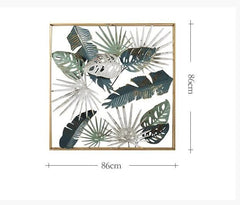 Elaeagnus Angustifolia And Lupin Leaves Frame Metal Wall Art