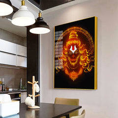 Beautiful Hanuman Ji Face Canvas Printed Acrylic Wall Paintings