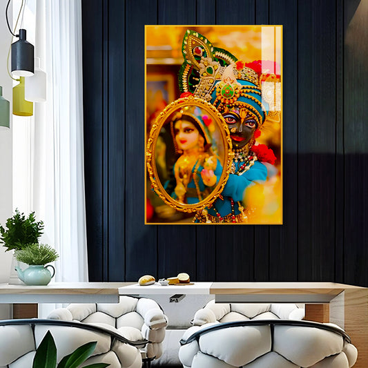 Beautiful Radha Krishna Canvas Printed Acrylic Wall Paintings