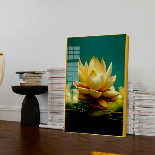 Beautiful Lotus Flower Canvas Printed Acrylic Wall Paintings