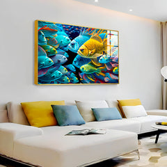 Coral reef fishes Acrylic wall painting