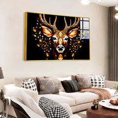A beautiful Deer head Acrylic wall painting