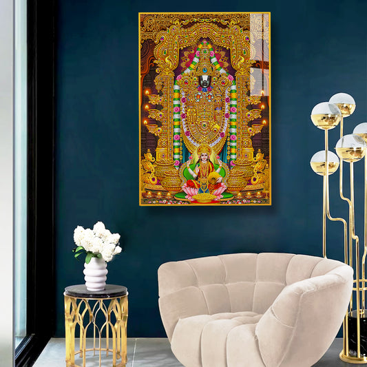 Lord Tirupati Balaji And Goddess Lakshmi Acrylic Wall Paintings & Arts