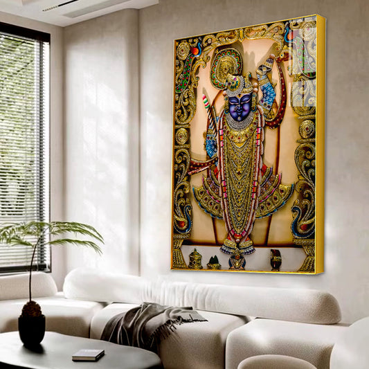 Beautiful Shreenath Ji Maharaj Acrylic Wall Paintings for Personalized Décor