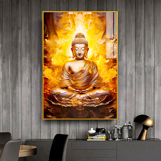 Beautiful Design Gautam Buddha Acrylic Wall Paintings & Arts