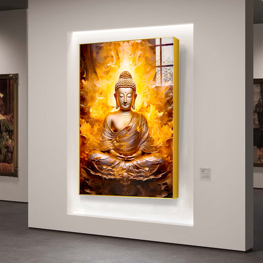 Beautiful Design Gautam Buddha Acrylic Wall Paintings & Arts