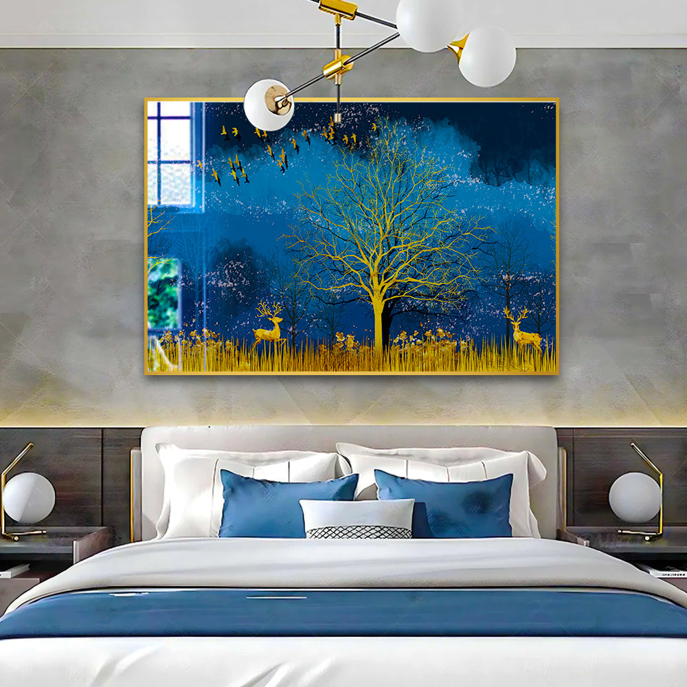 Beautiful Deer in Moon Light Acrylic Wall Paintings & Arts