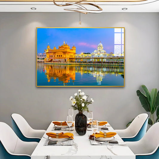 Beautiful Golden Temple Acrylic Wall Paintings & Arts