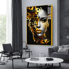 Beautiful Modern Golden Women: Elevate Your Walls with Acrylic Paintings