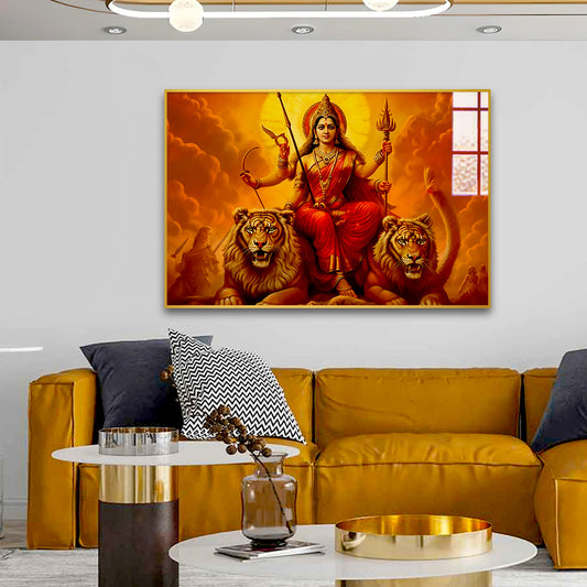Auspicious Maa Durga Statue of Hindu Goddess Acrylic Wall Paintings & Arts