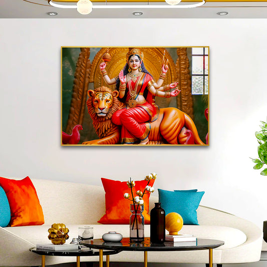 Blessing Mata Durga Hindu Goddess Acrylic Wall Paintings & Arts