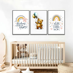 Cute Asthetic And Adorable for Kids Frame Set Of 3