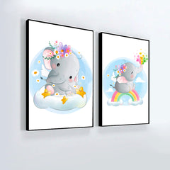 Cute Asthetic And Adorable for Kids Frame Set Of 2