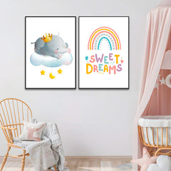Cute Asthetic And Adorable for Kids Frame Set Of 2