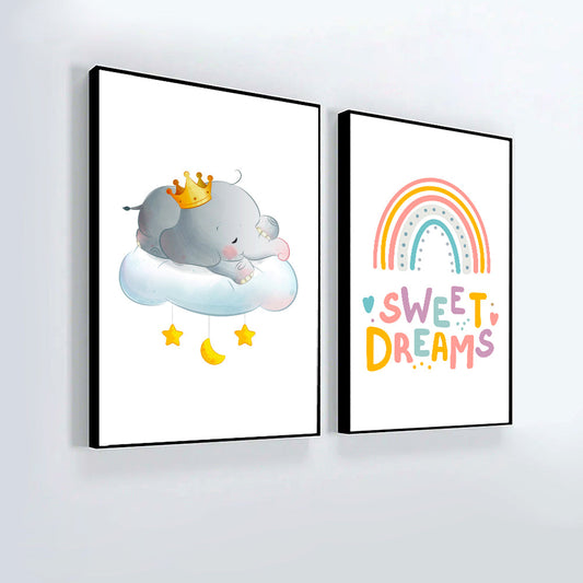 Cute Asthetic And Adorable for Kids Frame Set Of 2 3