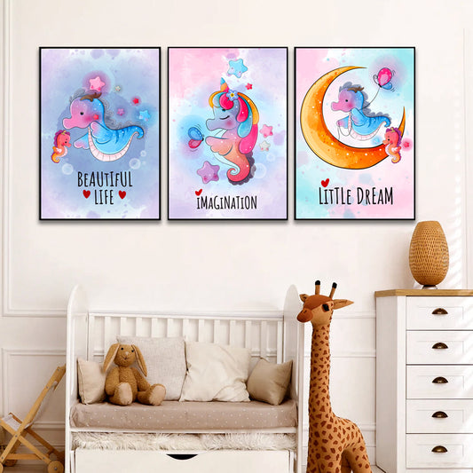 Cute Asthetic And Adorable for Kids Frame Set Of 3 4