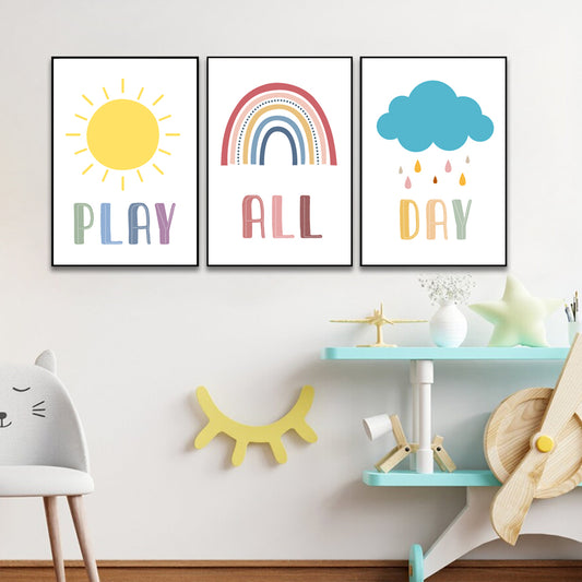 Play All Day Printable Poster Wall Frame Set Of 3