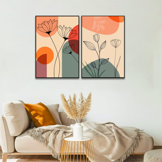 Bohemian Beautiful Aesthetic Poster for Wall Decor Wall Art Set of 2 3