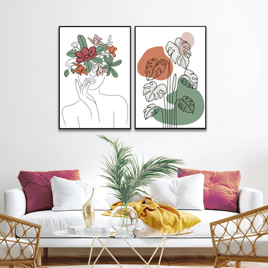 Bohemian Beautiful Aesthetic Poster for Wall Decor Wall Art Set of 2 4