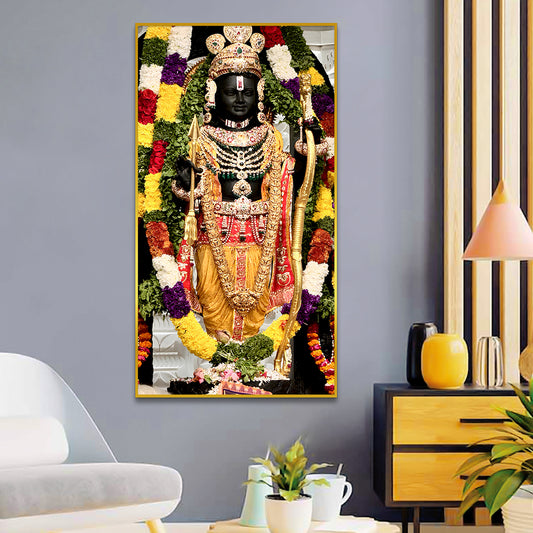 Beautiful Shri Ram Statue Canvas Printed Wall Paintings & Arts