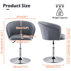 Grey Homy Swivel Bar Stool/Chair