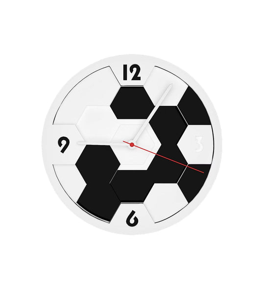 Black & White Honeycomb MDF Modern Analog Wall Clock
