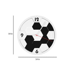 Black & White Honeycomb MDF Modern Analog Wall Clock