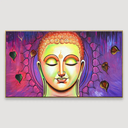 Buddha Inspired Meditating Canvas Painting