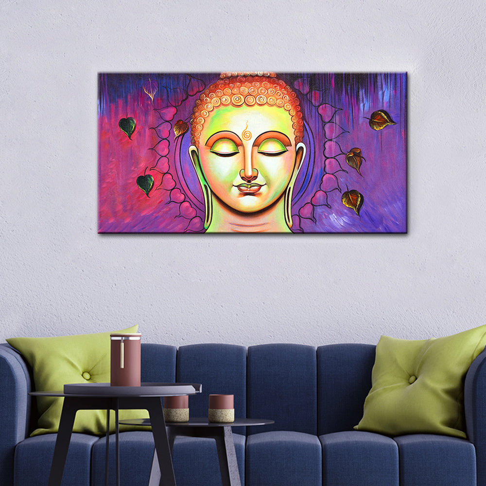 Buddha Inspired Meditating Canvas Painting