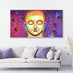 Buddha Inspired Meditating Canvas Painting